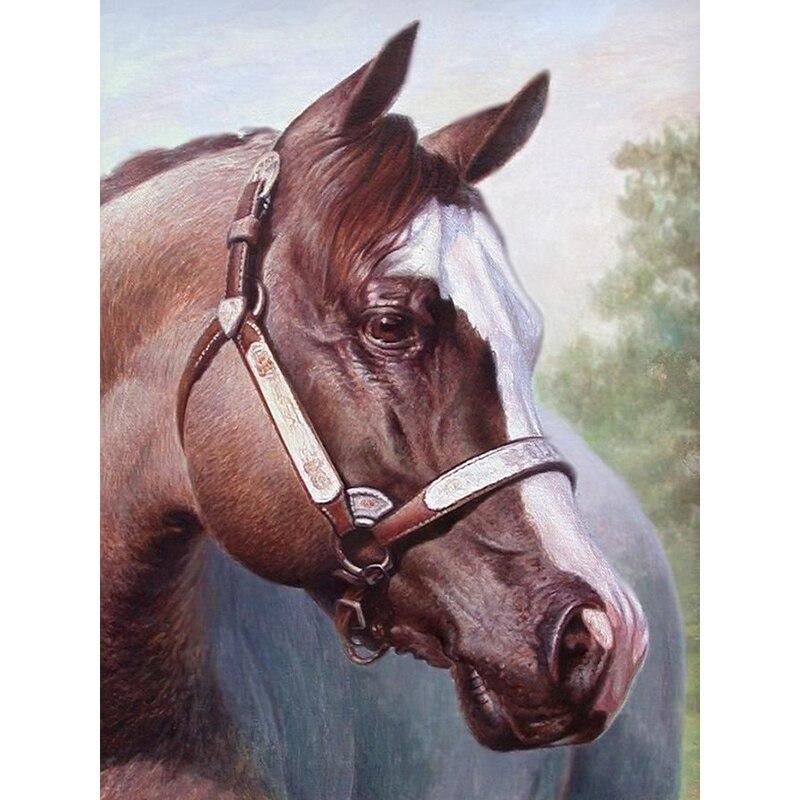 5D DIY Алмазная картина Набор Скачущая лошадь Алмазная вышивка Стразы Украшения для дома