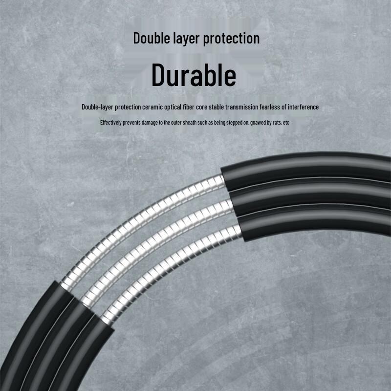LIJIA Armored Outdoor Single-Mode Duplex SC-SC Fiber Patch Cable