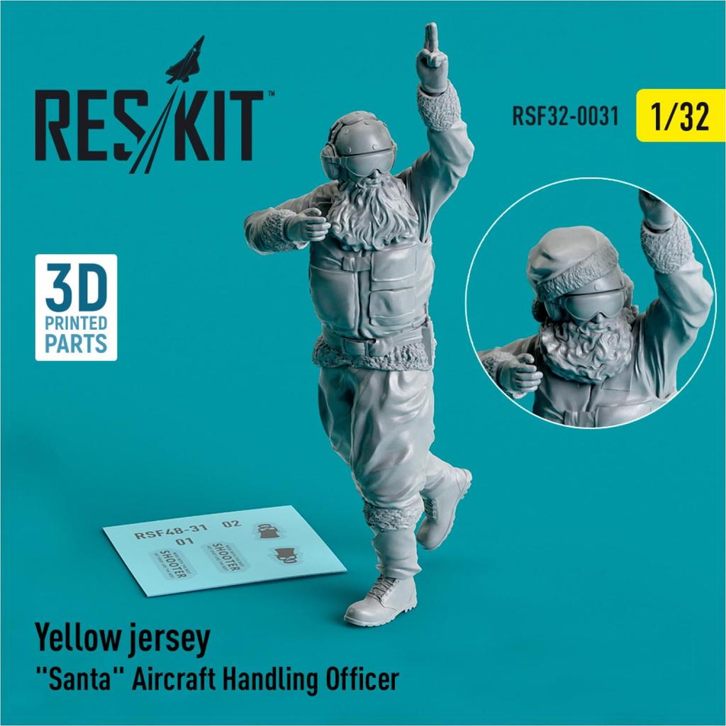 Reskit Aircraft Carrier Deck Crew Santa 3D Printer Kit 1/32 RSKF32-0031
