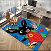 Bunny And Friends Adventure Office Rug Chair Mat, Game Carpet, Suitable for Front Door, Bedroom, Living Room, Desk, Holiday Gift