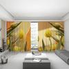 New Swan Cherry Blossom Sunflower Flower High Blackout Curtain Girls Bedroom Space Living Room Thick Shading Curtain Modern Style Drapes