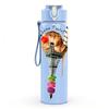 1PC Ice Cream Summer Food Pattern 750ml Color Plastic Sports Water Bottle Leakproof Flip Straw Lid Suitable for Sports Office Home Use