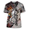Beautiful Fishing Camouflage 3D All Print Men's T-shirt Harajuku Fashion Short Sleeved Shirt Summer Street Fashion