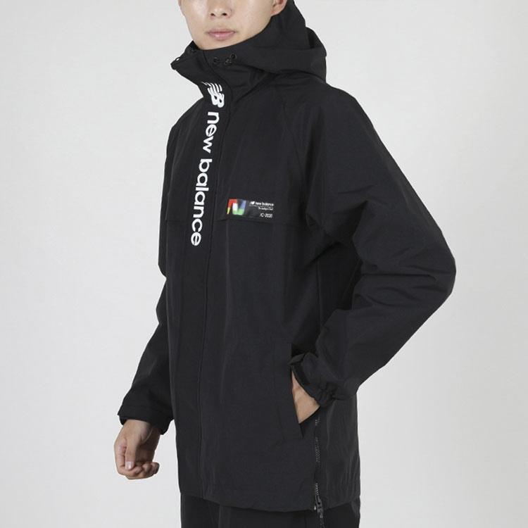 New Balance Hooded Windbreaker Asia Sizing 'Black' Men's AMJ03330-BK
