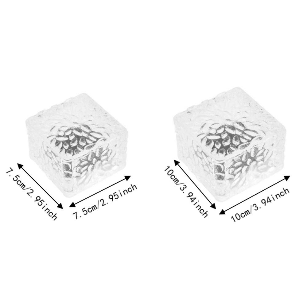 Solar Powered Solar Ice Brick Lights Rainproof Waterproof Outdoor Ice Rock Cube Lights Automatic Long-last Lighting