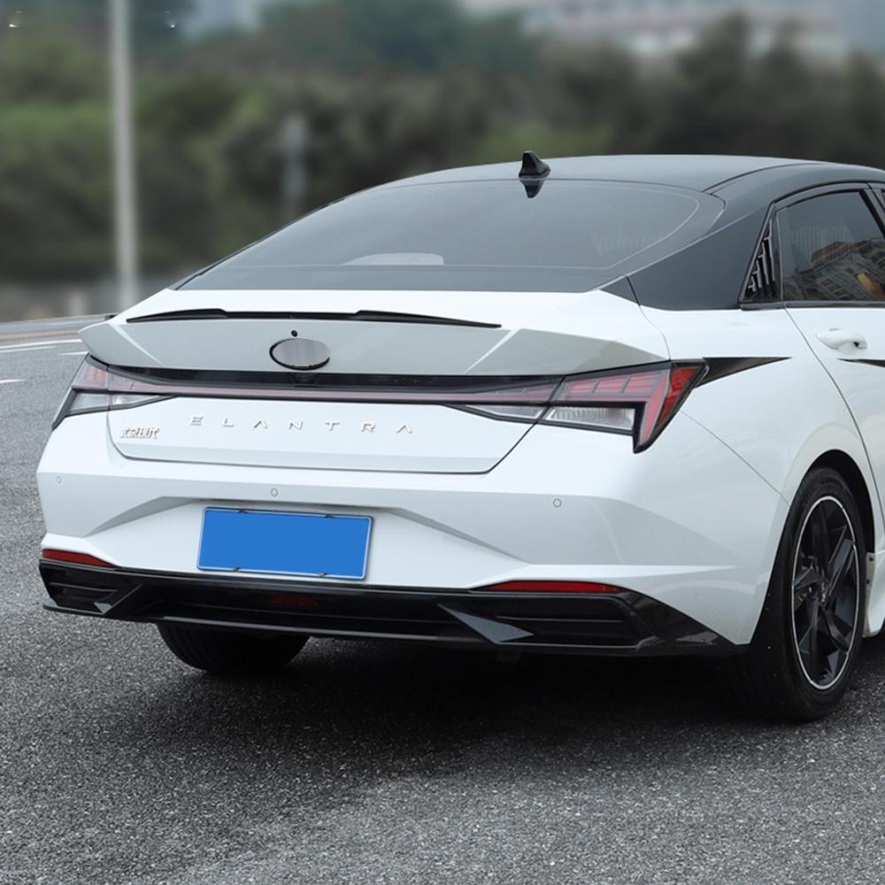 V Стиль для Elantra CN7 21 22 23 задняя крышка багажника автомобильный спойлер крылья черный карбоновый узор обновление внешнего тюнинга