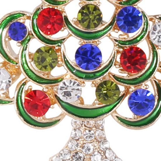 Брошь в форме рождественской елки Красочная брошь для длительного ношения на рубашке