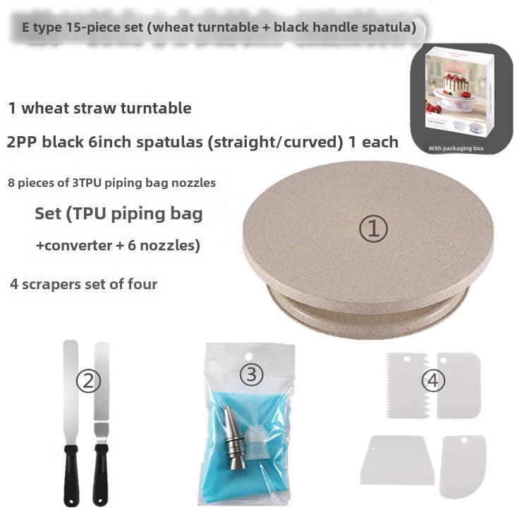 Набор для украшения торта из пшеничной соломы - вращающийся инструмент для выпечки для проектов «сделай сам»