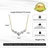 Source Jewelry Factory Anti-Tarnish Gold Plated S925 Silver Five Stone Heart Curve Moissanite Necklace for Romantic Fine Jewelry