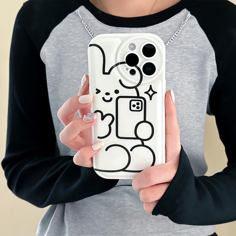 Силиконовый чехол Zhitai Cartoon для iPhone 11/12/14 и 15 Pro с защитой от попадания воздуха