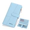 Baellerry Women's Purse Pu Leather Card Holder Long Wallet Multi-card Slot Clutch Bag Zipper Coin Purse Patchwork Cell Phone Bag