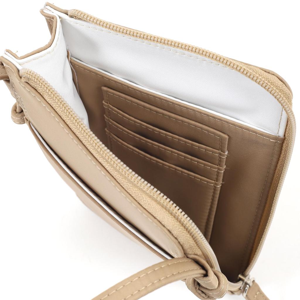 WEB Limited Сумка для смартфона через плечо ZH0460 Песочно-бежевый 52521 [Kitamura] Женская