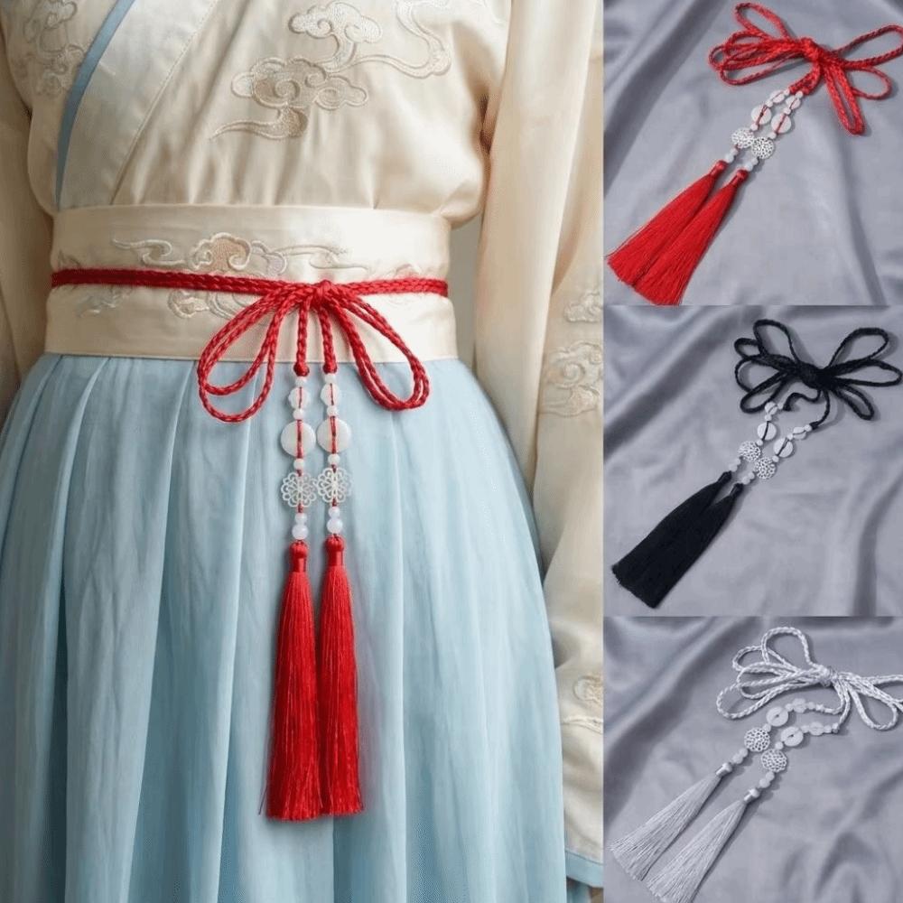 Chinese Style Hanfu Waist Tie Belt Antique Style Tassel Waist Cord Hanfu Accessories