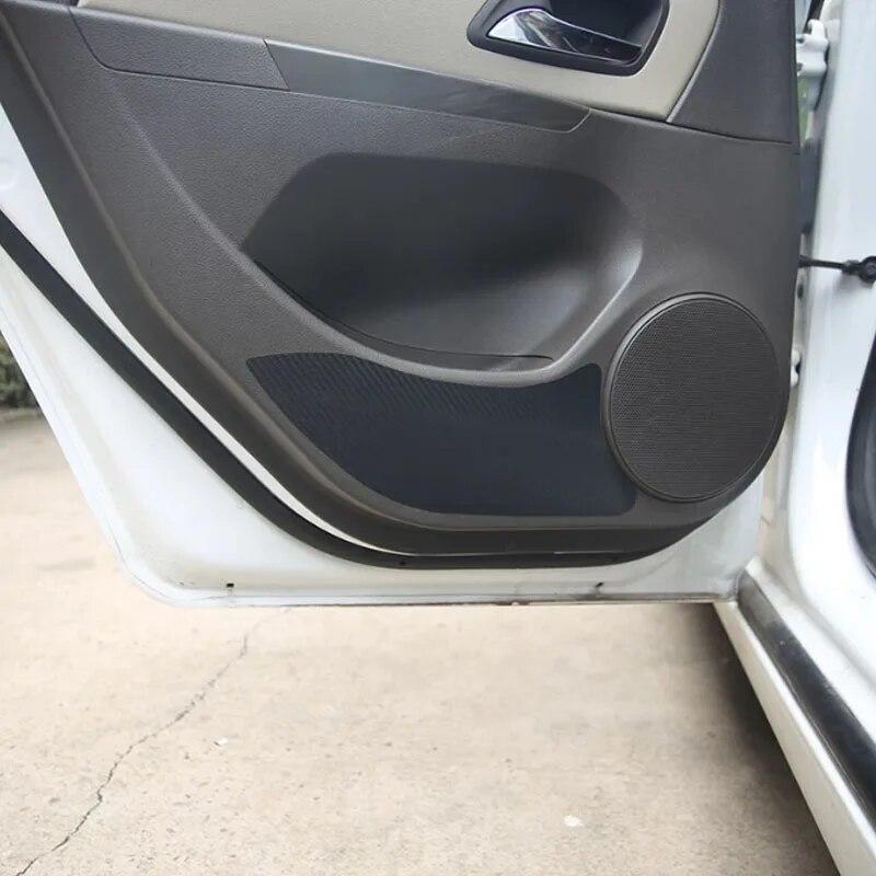 My Good Car 4PCS Car Burning Carbon Fiber Vinyl Inner Door Protection Film Sticker Case Chevrolet Cruze 2009 - 2014 Accessories