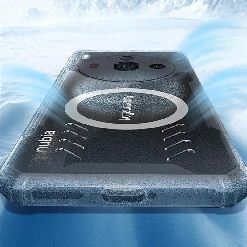 Охлаждающий рассеивающий тепло прозрачный чехол для телефона ZTE nubia Z60 Ultra Z50S Pro для Magsafe Магнитный чехол Magsafe для Nubia Z50 Ultra Z30 Z40S Pro