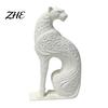 Creative Living Room Table Crafts 3D Printed Hollow Leopard Figurine, Modern Abstract Cheetah Sculpture Stylish Entrance for Desk Shelf, Minimalist
