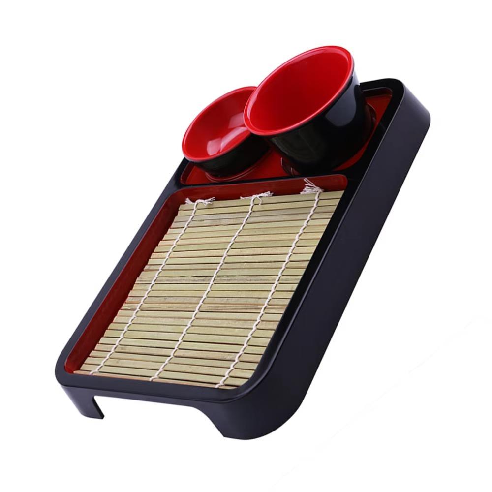 Тарелка для лапши соба в японском стиле с бамбуковой циновкой, поднос для суши, блюдо для холодной лапши, вечеринка