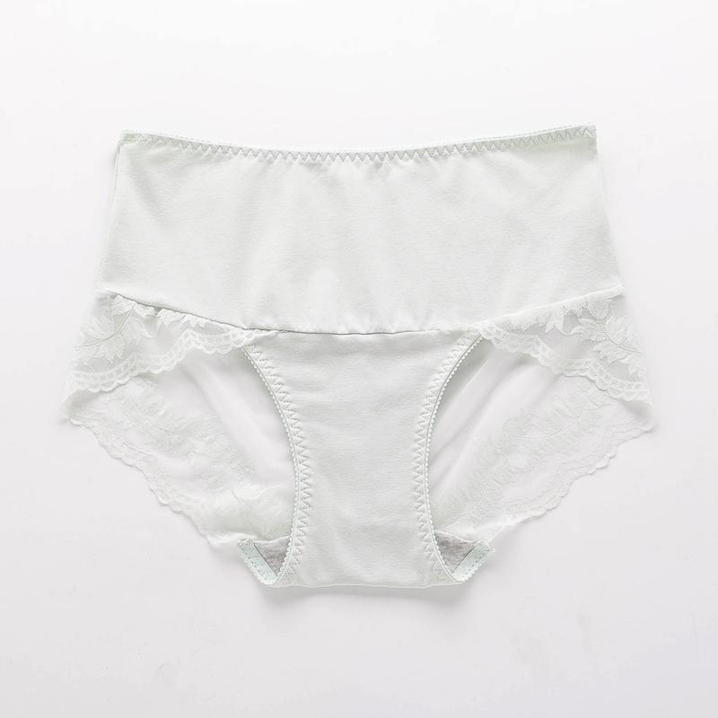 Mid-waist Abdomen Sexy Temptation Charming Underwear Women's Large Size Pure Cotton Crotch Hip-lifting Lace Transparent Shorts