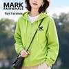 MARK FAIRWHALE Women's Hooded Zip-Up Casual Sweatshirt Jacket