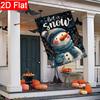2D Flat - 2D Flat Christmas Snowflake Snowman Christmas Garden Flag - 4-28X40 Inch Outdoor Garden Flag, Double-Sided Home Decoration Courtyard Decorat