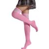 JK Woman Cosplay Stockings Pink White Strips Lolita Long Socks Over Knee Thigh High Socks Women Compression Socks