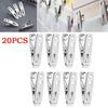20PCS Clothes Pins Metal Antislip Stainless Steel Windproof Clothes Drying Hanger Clothespins Clothes Clips Sewing Clips