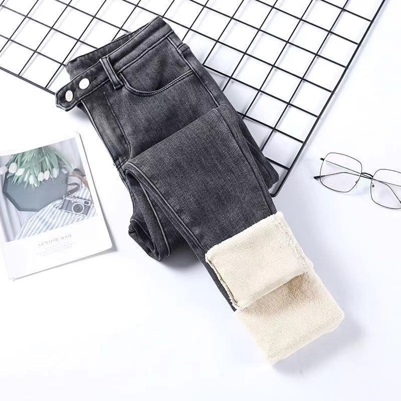 Зимние теплые бархатные джинсы женские повседневные женские брюки Pantalon джинсовые брюки Y2K джинсы мягкие леггинсы
