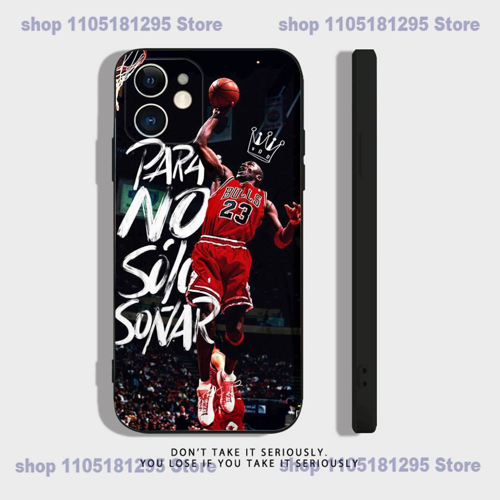 Чехол для телефона с баскетбольным мячом для iPhone 17,16,15,14,13,12, J-Jordan 23,11,X,XR,XS,Plus,Mini,Pro,Max Мягкий черный Ударопрочный чехол