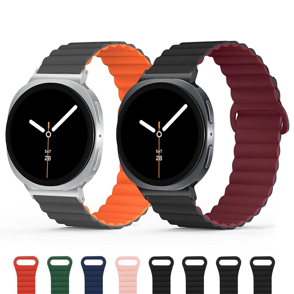 Магнитный ремешок для Samsung Galaxy watch 8/8 classic/ultra 44мм 40мм 46мм 47мм Силиконовый наручный браслет correa Galaxy watch8 Ремешок