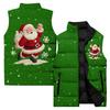 Ladies' Casual And Fashionable Sleeveless Vest Christmas Printed Cotton Jacket