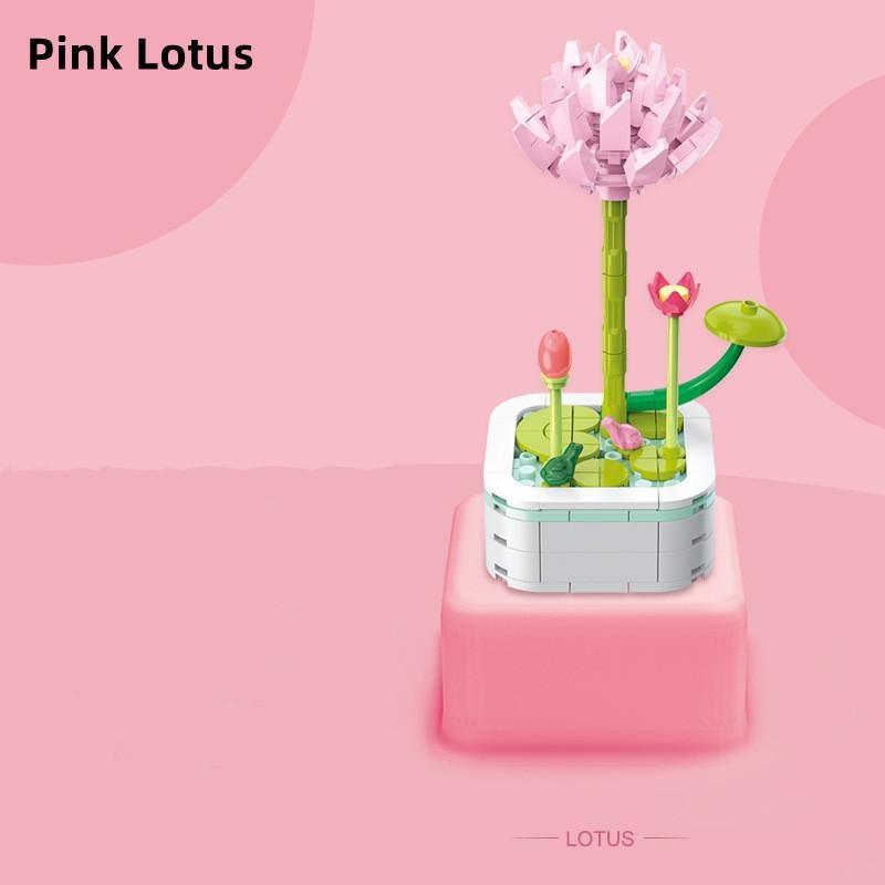 Building Blocks Potted Plants Particles DIY Assembly Eternal Flowers Girlfriends Holiday Gifts Girls Puzzle Assembly Models Building Blocks Toys