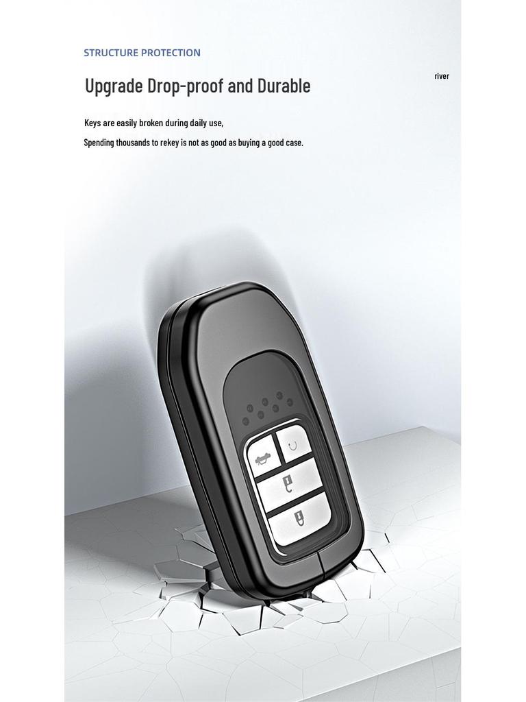 Защитный чехол для ключа из цинкового сплава для Honda Accord XRV Odyssey Civic & Lingpai (10-е поколение)