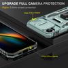 For iPhone 16e Case Kickstand Slide Lens Lid PC+TPU Drop