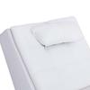 Massage Chaise Lounge with Cushions White Faux Leather