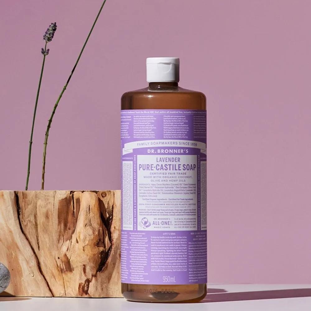 Dr. Bronner's Castile Soap Cleanser 950 Lavender - All-in-One Vegan Oil Body Cleanser