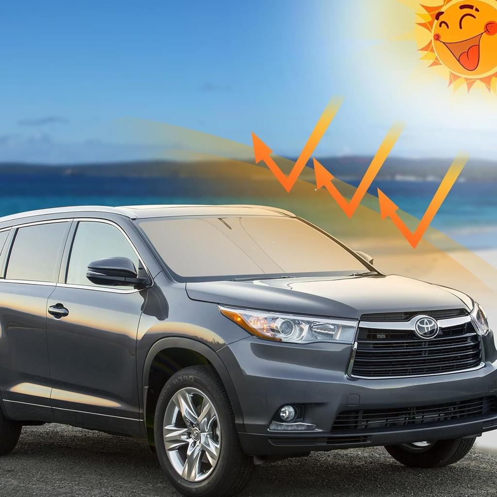 Переднее лобовое стекло, козырек, подходит для Toyota Highlander 2008-2013, УФ-отражатель, складной автомобильный солнцезащитный козырек, автомобильный солнцезащитный козырек на лобовое стекло для Toyota Highlander