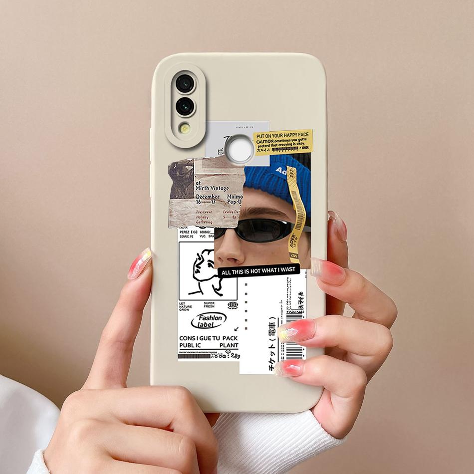 Чехол для телефона Xiaomi Redmi 7 Медведь Кошка Полное покрытие Высококачественный Жидкий Силикон Защита от падения Funda Для Redmi7 Бампер Capa В качестве подарка