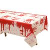 Bloody Tablecloths Plastic Skull Zombie Bloody Table Cover Bloody Handprints Tablecloths Rectangle Scary Cover