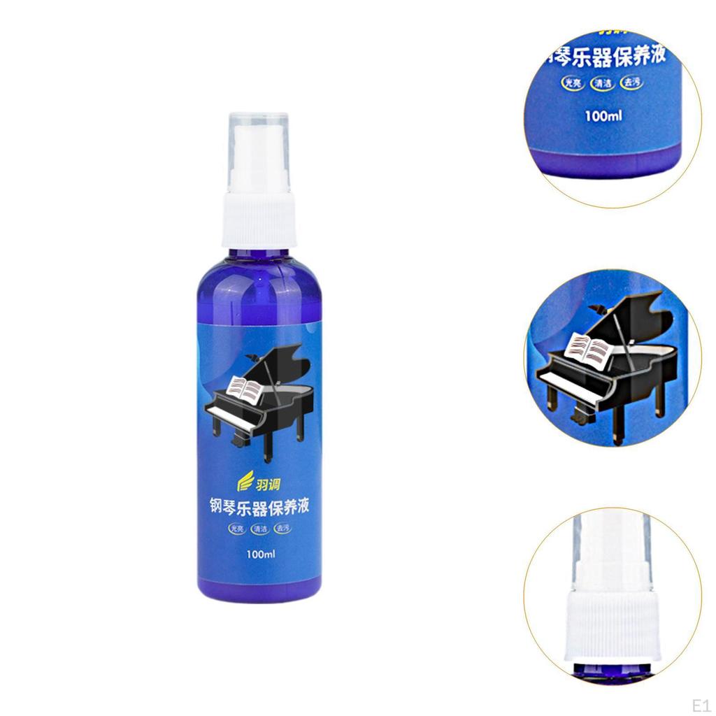 Piano Cleaner Spray 100ml Professional Surface High Gloss for Pianos Care Cleaning