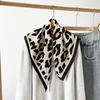 Leopard Print Silk Scarf for Women Girls Square Necktie Neck Scarf Fashionable and Versatile Accessory for Any Outfit