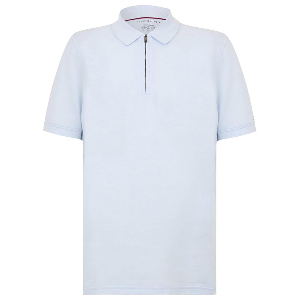Tommy Hilfiger Mens Quarter Zip Polo Shirt