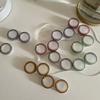 Simple Transparent Colored Contact Lenses Case for Eyes Contacts Travel Eyewear Holder for Women Girls Pink Green Accessories