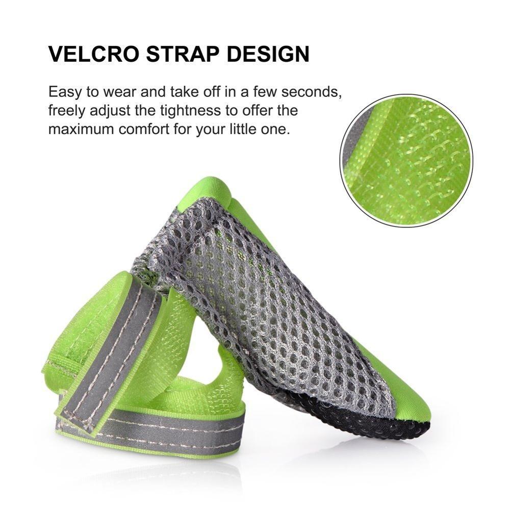 Breathable Pet Dog Outdoor Walking Shoes Net Soft Pet Puppy Shoes Night Safe Reflective Boots For Large Small Dogs