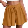 Beach Wide Leg Shorts Women's High Waist Linen Summer Casual Drawstring Lightweight Comfortable Vacation Wear