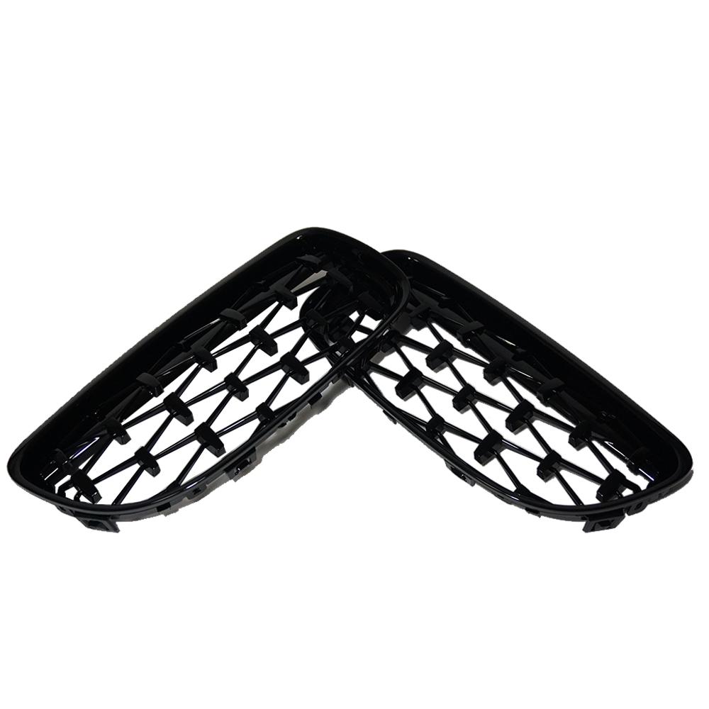 2PCS Auto Kidney Grille Replacement Meteor Grill for BMW E90 E91 3 Series 2009-2012 Front Diamond Racing Grills Car