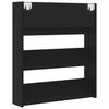 Wall Mounted Shoe Cabinet Black 80 x 18 x 90 cm Engineered Wood
