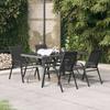 Day and Night - Day and Night 5-piece Garden Dining Set with Gray and Black Cushions