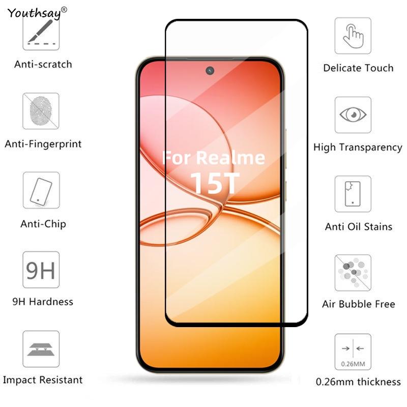 Полное защитное стекло для Realme 15T Стекло Защитная пленка для экрана Realme 15T Защитная пленка для линзы телефона для Realme 15T