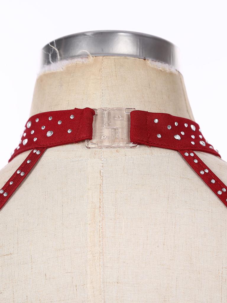 Взрослая женская современная латиноамериканская джазовая лирическая самба танцевальная одежда сценический костюм для соревнований блестящий купальник со стразами юбка