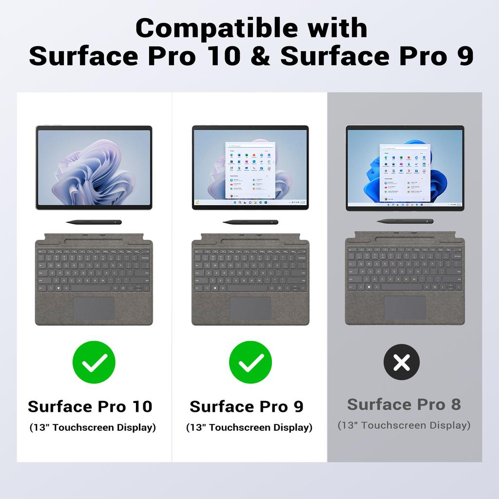 Чехол MoKo для Microsoft Surface Pro 11, Surface Pro 10, Surface Pro 9 13 дюймов, Универсальная прочная защитная крышка
